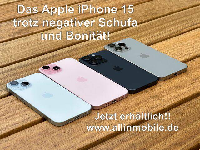 Apple iPhone 15 trotz negativer Schufa und Bonität